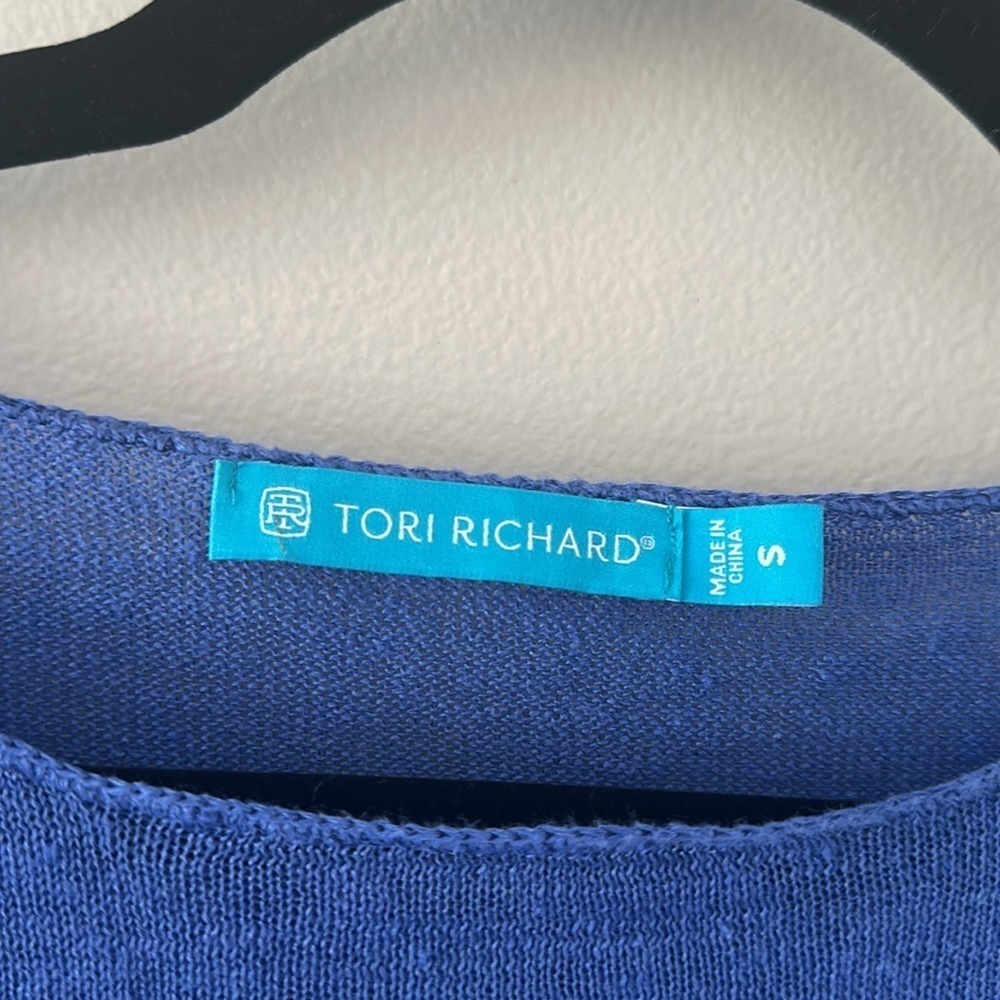 Tori Richard Women’s Royal Blue Linen Tunic Top Size Small Resortwear Coastal - Picture 3 of 7